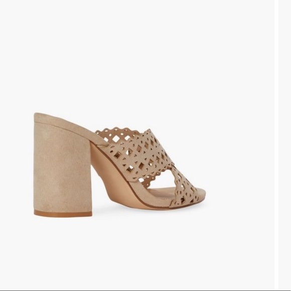 NWT Laser-Cut Mule Heeled Sandal - Picture 3 of 8